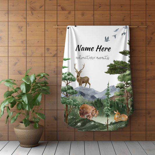 Personalized Woodland Blanket