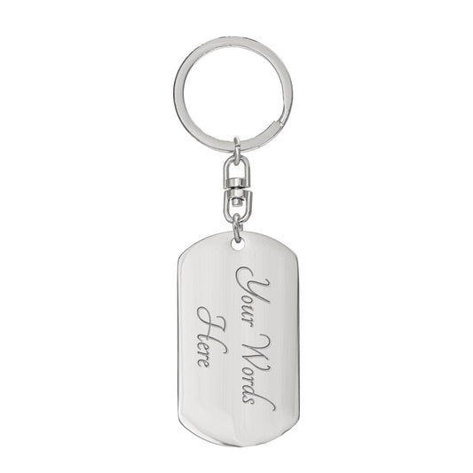 TO MY SON DOG TAG KEY CHAIN